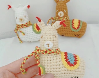 Llama Crochet Amigurumi PDF Pattern, Mini Llama Knitting Pattern for Keychain or Mobile Handmade DIY Craft - Only Download PDF