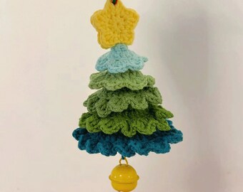 Christmas Tree Key Chain Crochet Pattern - Coloful Xmas Tree Handmade DIY Craft for Your Party - Only Download PDF