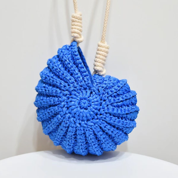 Conch Shell Bag Crochet Pattern Summer Sea Shell-shaped Crochet Bag Sea Life Amigurumi Handmade knitted Shell Bag - Only Download PDF