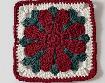 Christmas Floral Tea Coaster Crochet Pattern - A Delicate and Beautiful Handmade DIY Craft for Your Xmas Party - Only Download PDF