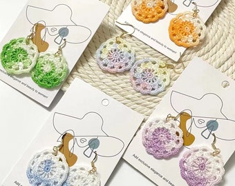 Earrings Crochet Pattern - Earrings Jewelry Crochet Ear Wearing Handmade DIY Craft - Only Download PDF