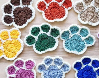 Paw Coaster Crochet Pattern - Dog Cat Paw Coaster Lovely Puppy Paw Crochet Pattern Handmade DIY Craft - Only Download PDF