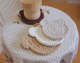 Paw Coaster Crochet Pattern - Bear Head Coaster Lovely Paw Crochet Pattern Handmade DIY Craft - Only Download PDF