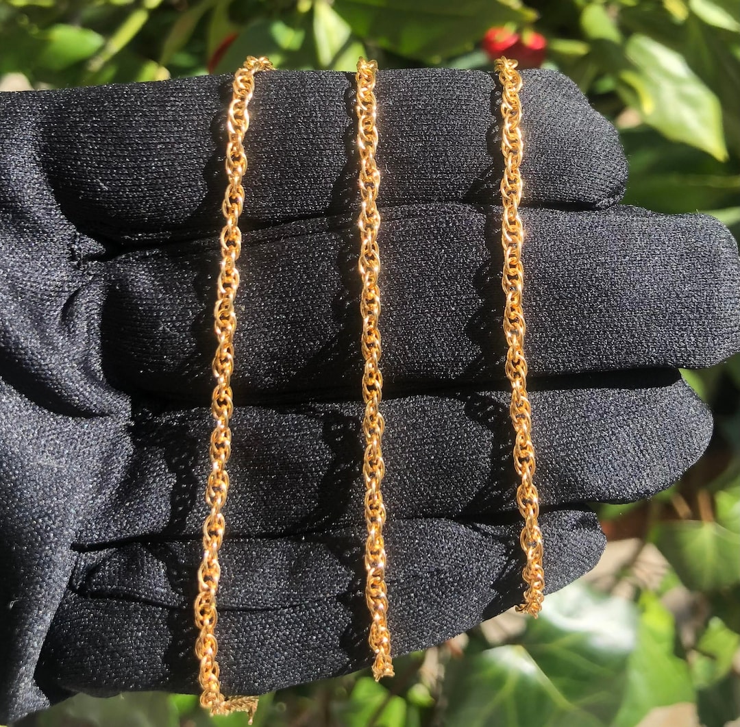 1/20 14K Gold Chain: Solid Rope, Cuban, Paperclip - Made in USA - Etsy