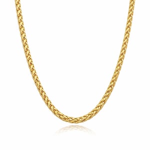 Italiaanse 1/200 14k geelgouden Oro Franco-ketting Cadena 3 mm 20 in