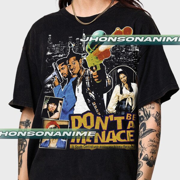 Dont Be A Menace Movie Film Rap Rock Tee Big Face Head Vintage 90s 00s Style Graphic Hip Hop T-shirt, Unisex Softstyle T-Shirt JH0089