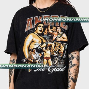 Andre the Giant Shirt, Wrestler shirt, Classic 90s Graphic Tee, Unisex, Vintage Bootleg, Retro, Unisex Softstyle T-Shirt JH0087