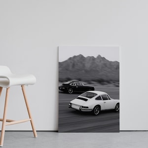 Impressions Porsche 911 classiques, art mural imprimable voiture de sport, téléchargement immédiat, décoration murale