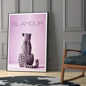 Feminist Art Trendy Poster | Chic Cheetah Wall Art | Leopard Poster Popular Prints | Luxury Instant Download