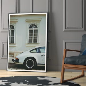 Vintage Porsche 911 Poster: Minimalist Automotive Photography (Digital Download)
