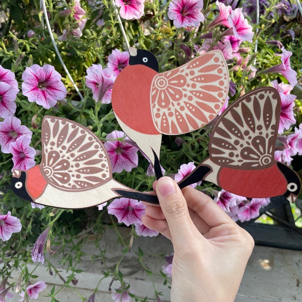 Wooden Bird Art Etsy