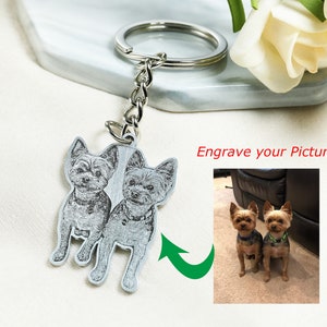 Upload Photo Cat Dog Acrylic Keychain N304 HN590 — GeckoCustom