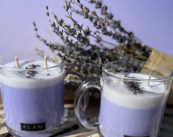 FLAM Latte Candles - Handmade Soy Wax Candles with Coffee Shop Scents