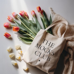 Canvas Tote Bag Mockup | Spring Tote Bag Mockup, Flowers Tote Bag Mockup, Natural, Summer Tote Bag Mockup, Beige Tote Bag, Shopping Bag, PNG