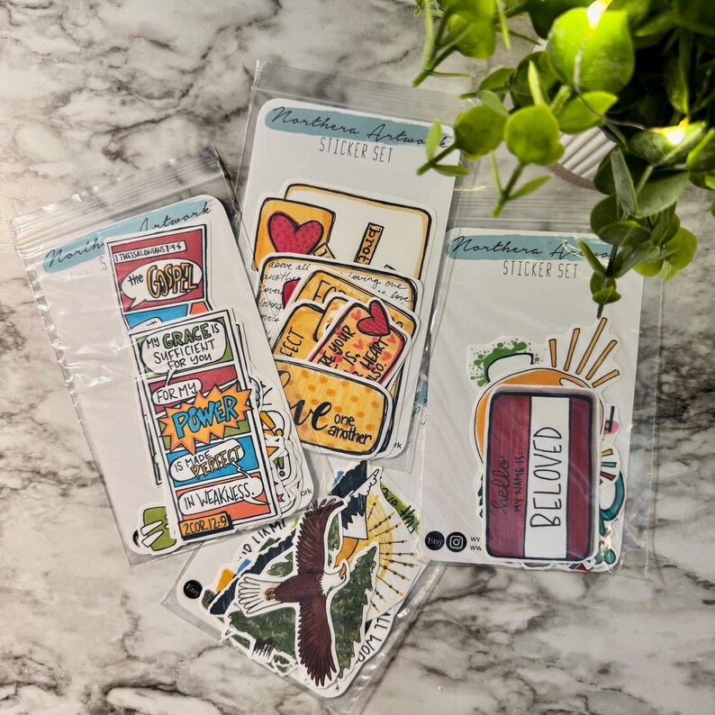 Bible Verse Sticker Bundle - White Stickers - Water Resistant Vinyl ...