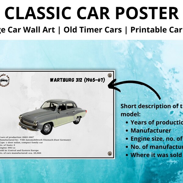Old Car Posters Etsy