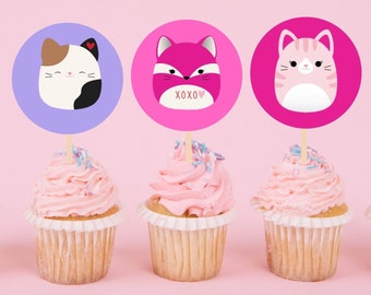 Squishmallow Cupcake Toppers, Squishmallow Birthday