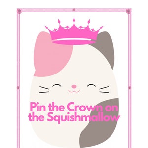 Squishmallow Birthday Game~ Pin the Crown on the Squishmallow