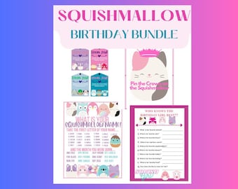Squishmallow Birthday Bundle, Squishmallow party, Squishmallow, Squishmallow birthday party, Squishmallow game, Squishmallow birthday games