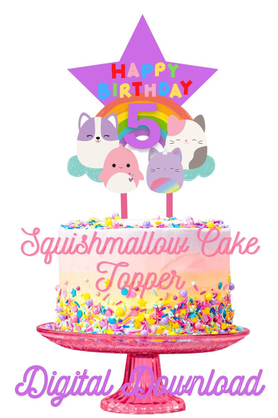 Squishmallow Cake Topper Etsy