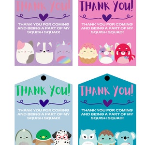 Squishmallow Printable Gift Tag, Squishmallow Gift Tag, Squishmallow ...