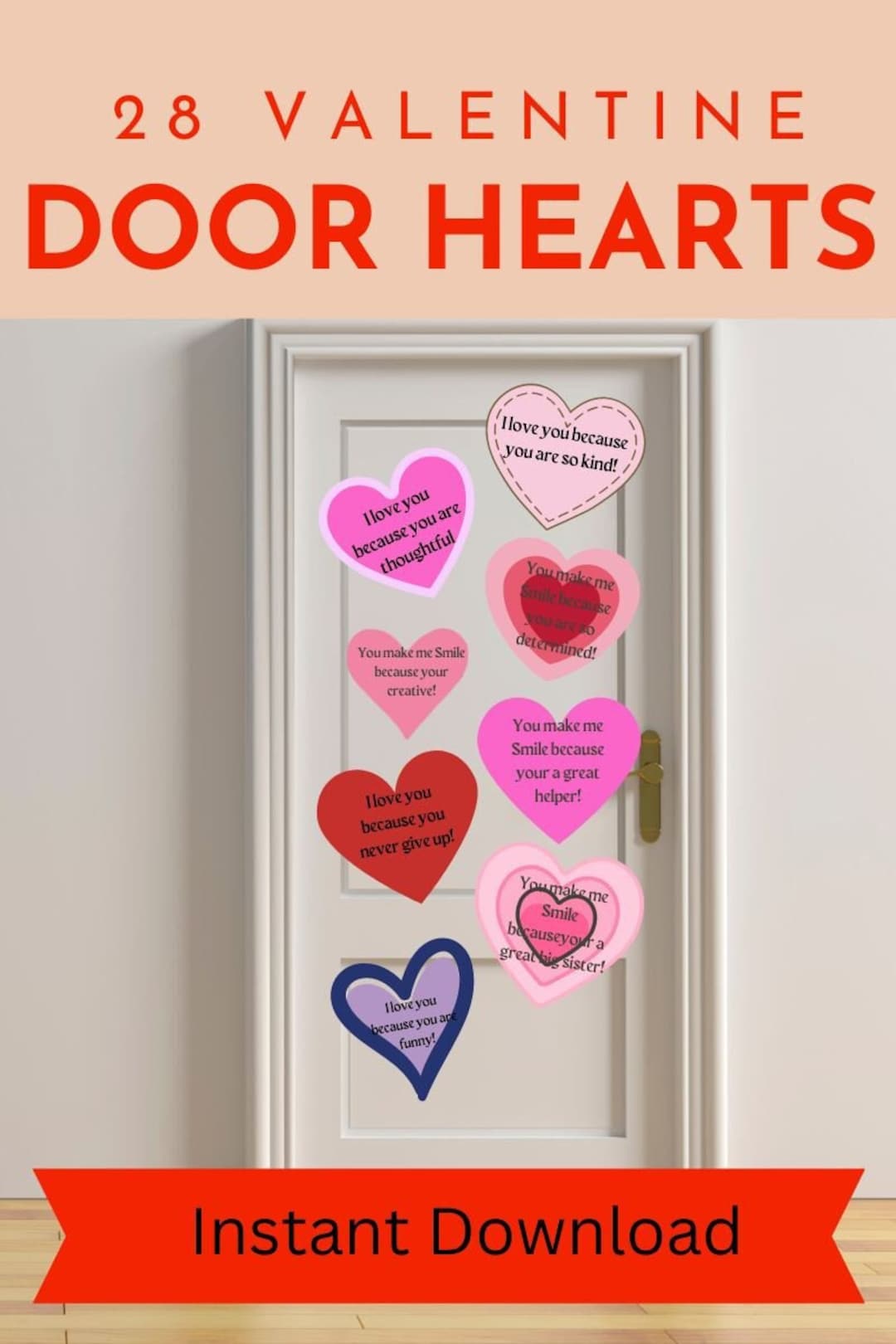 Valentine Door Hearts Decorate Your Child's Door Etsy
