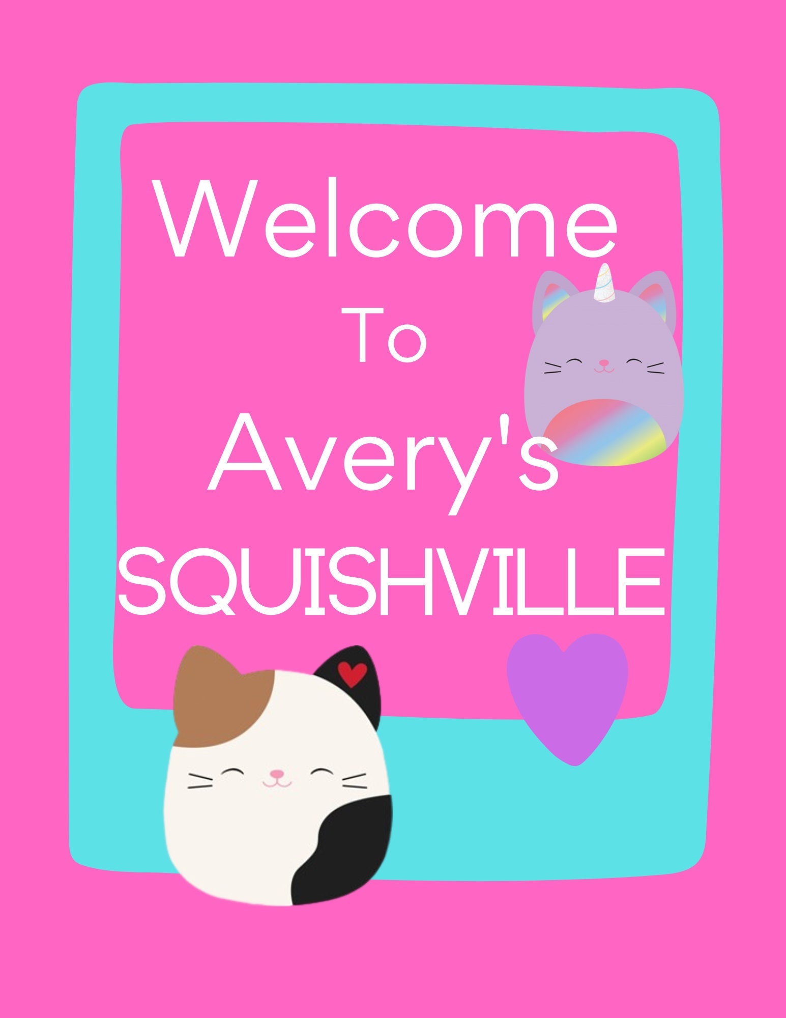 Squishville Party Sign - Etsy