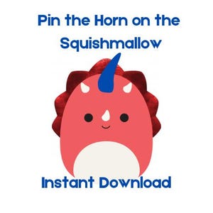 Squishmallow Birthday Game~ Pin the horn on the Squishmallow