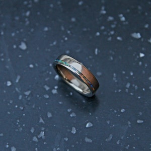 Slim Channel - A Beautiful Titanium Ring with a Offset Slim Channel for Memorial Ashes