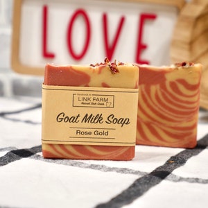 Goat Milk Soap - Rose Gold - 5oz hand cut soap bar