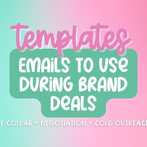 Influencer & Content Creator Email Templates for Brand Deals
