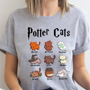 Potter Cats Shirt, Funny Cats Sweater, Cute Cats, Gift for Cat Owner,pottery Gift,cute Comfy Wizard Book Lover, Cat Lover,birthday Gift