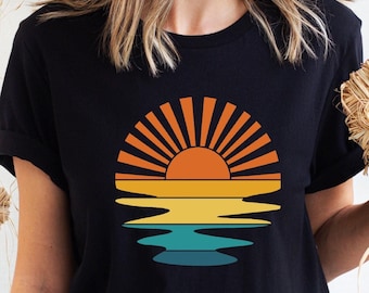 Retro Sunshine Shirt,  Beachy Vibes Tee,