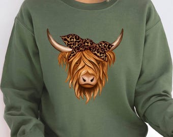 Highland Cow Sweatshirt, Farm Animal Shirt