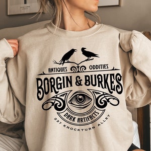Borgin & Burkes Unusual and Ancient Wizarding Artefacts, Wizard Sweatshirt, Book Reading magic Sweatshirt,Bookish Sweashirt,gift for reader