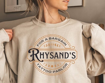 Rhysand's Tattoo Parlor Sweatshirt - Acotar Night Court Symbol