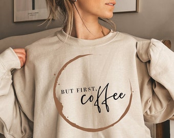 Coffee Sweatshirt Iced Coffee Shirt Trendy Coffee T-Shirt Coffee Lover Addict Gift for Coffee Lover Sweater Custom Coffee Sweatshirt