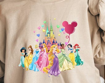 Coquette Princess Elsa And Anna Sweatshirt, Watercolor Disney Frozen Olaf and Kristoff Sweat,
