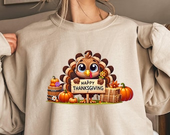 Thankful Sweatshirt :Thanksgiving Turkey Shirt,