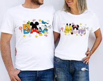 Disney Mom and Dad Shirts, Matching Mickey Minnie Family Tees