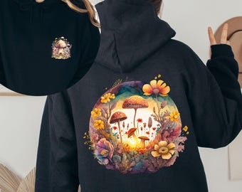 Mushroom Cottagecore Hoodie: Fairycore Goblincore Alt Clothing