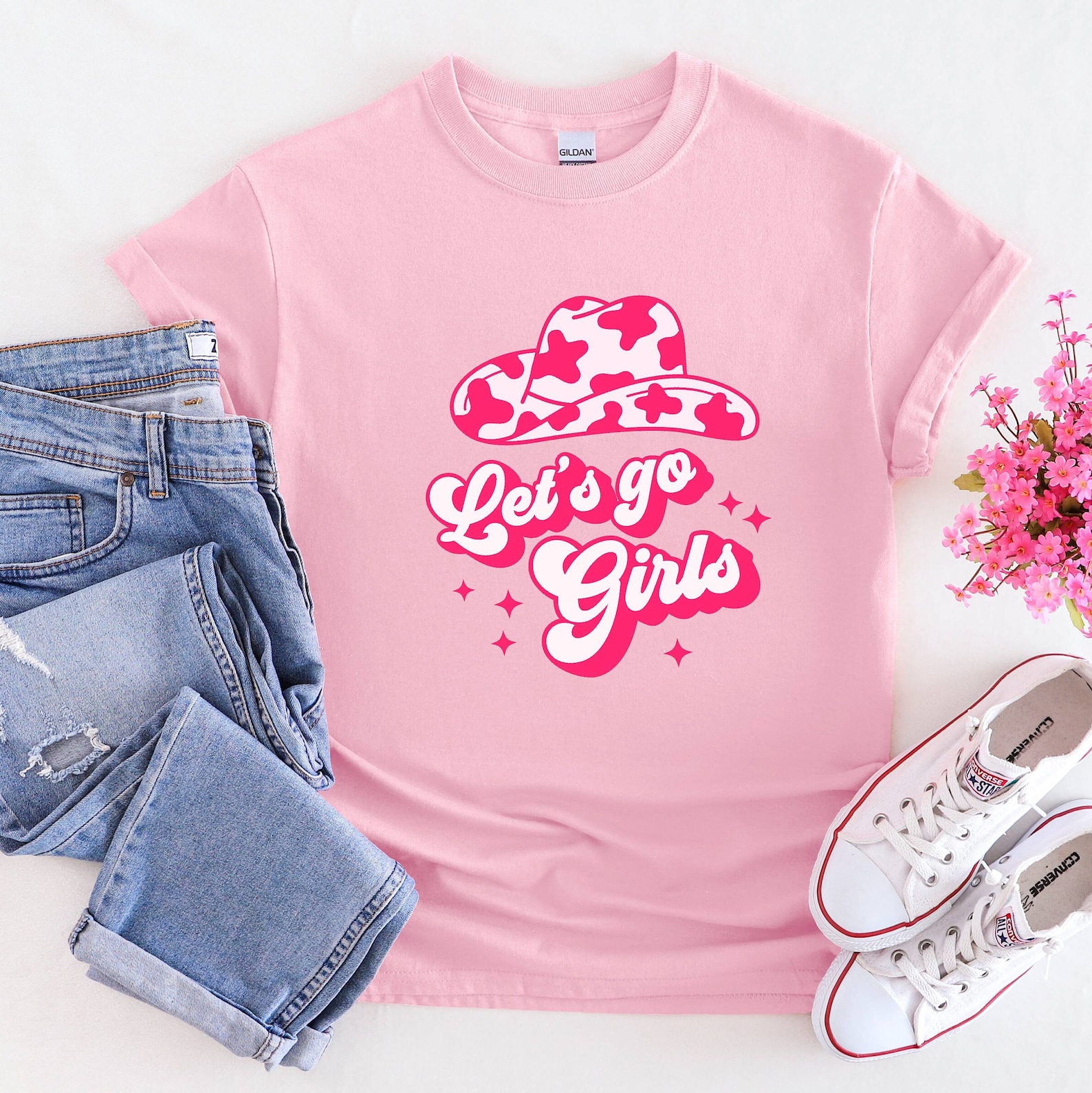 Let's Go Girls Graphic Tee, Let's Go Girls T-shirt, Retro Graphic Tee, Gifts for Her, Gift ...
