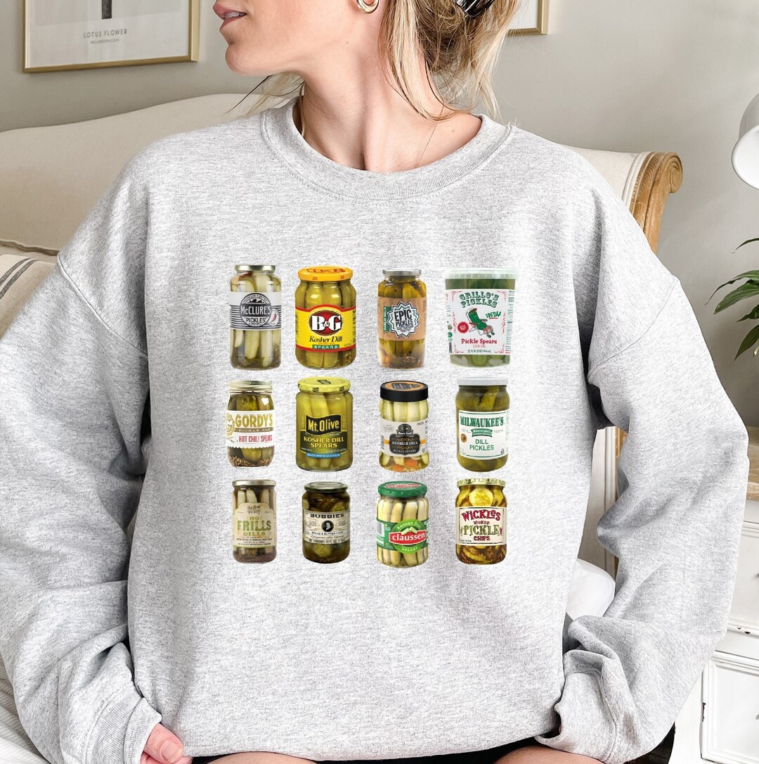 Vintage Canned Pickles Sweatshirt, Canning Season Sweatshirt, Pickle