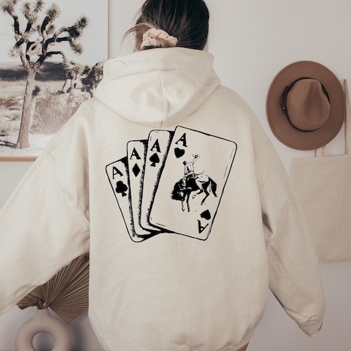 Sweat à capuche cowboy Ace Card : la mode du rodéo occidental