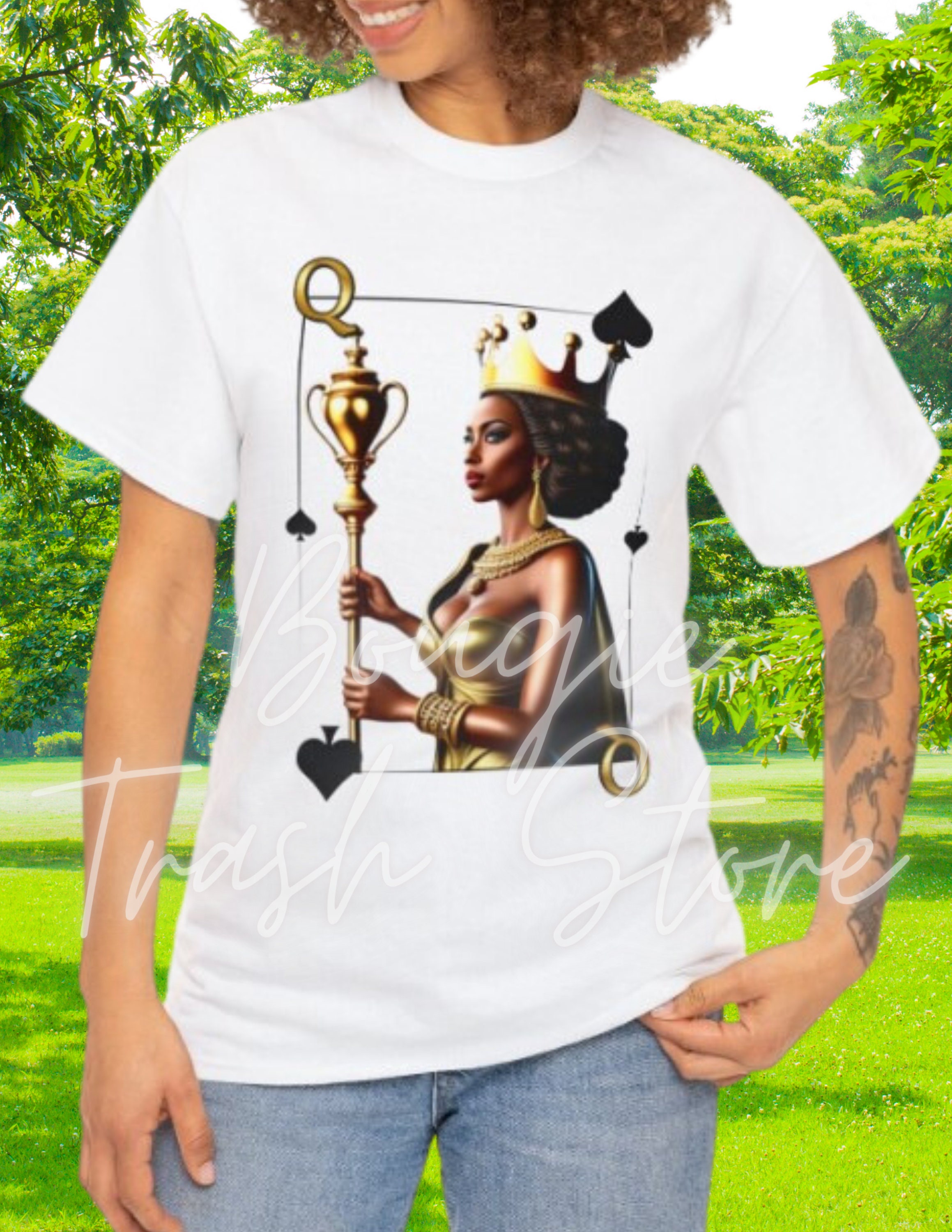 Queen of Spades African American Goddess Graphic Tee Playing Etsy