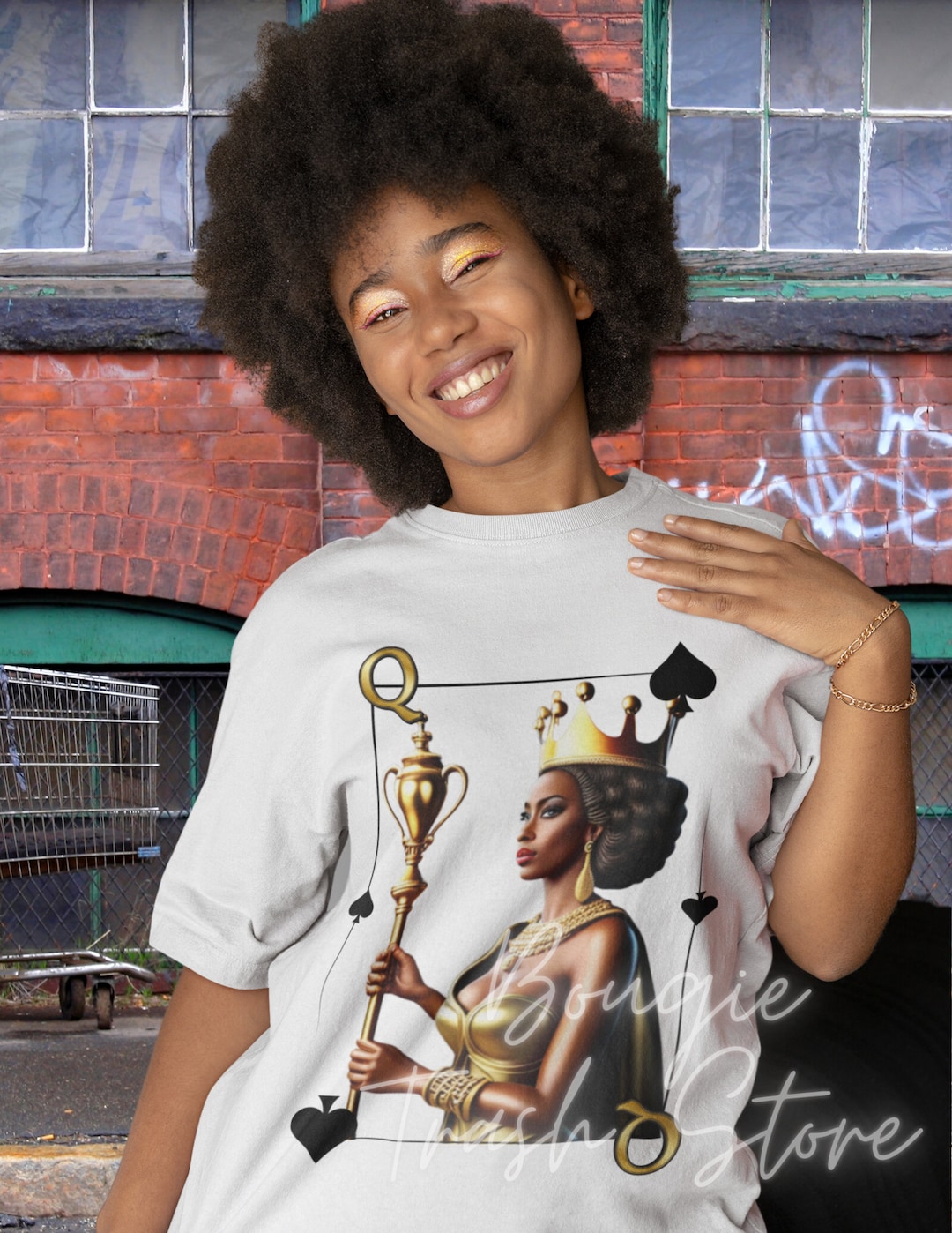 Queen of Spades African American Goddess Graphic Tee Playing Etsy