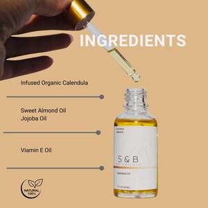 Lightweight herbal face oil texture on skin for radiant glow