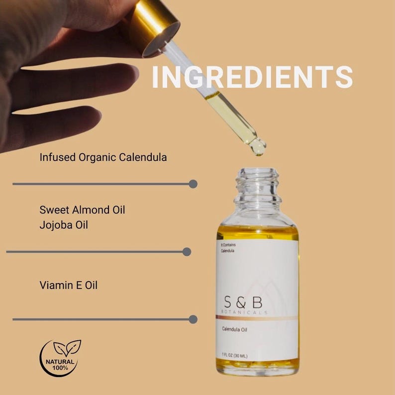 Lightweight herbal face oil texture on skin for radiant glow