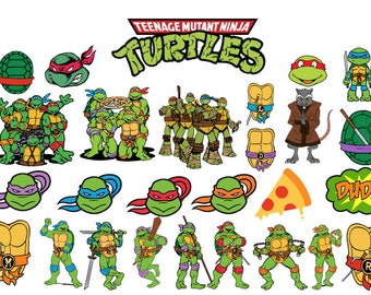 Ninja Turtle Group Individual Svg Teenage Mutant Ninja 