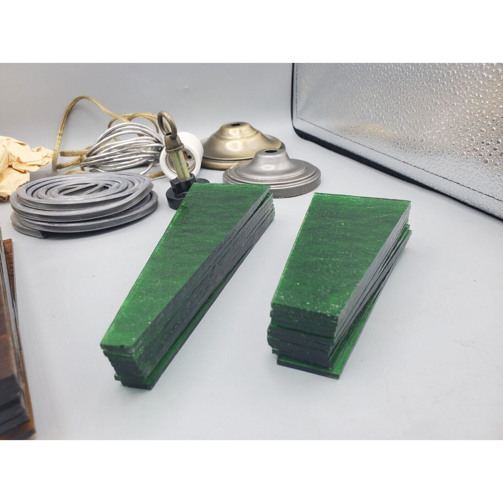 Vintage Stained Glass Lamp Kit Build It Yourself Mid Century Etsy